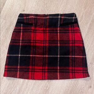 Copper Key Red Plaid A Line Skirt